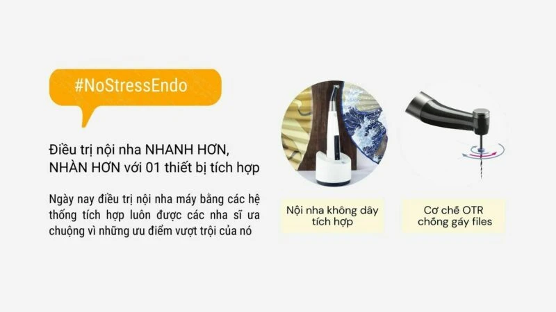 Sử dụng máy nội nha không dây giảm đến 50% thời gian cho nha sĩ