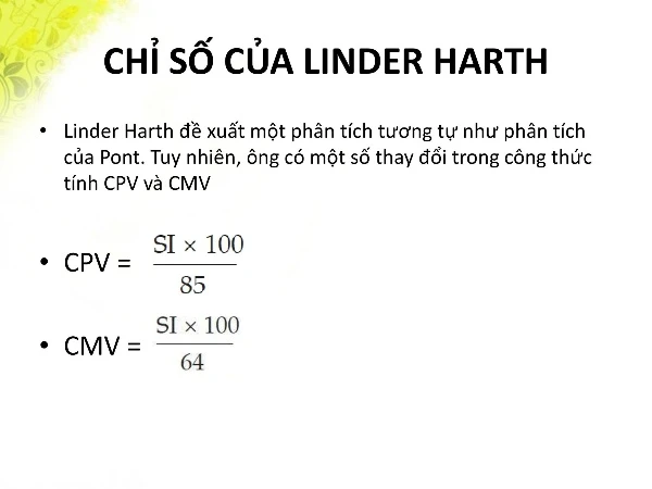 chỉ số linder harth