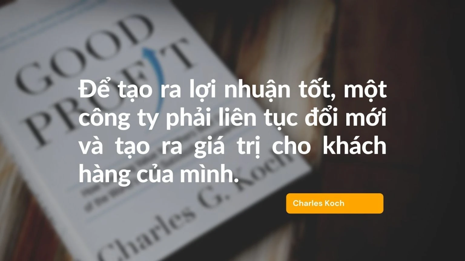 Lợi nhuận xấu – lợi nhuận tốt, ghi nhận từ “good profit” của tác giả charles koch