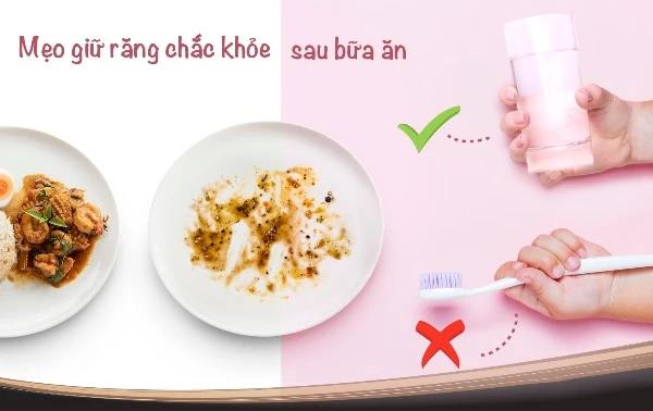 đánh răng sau ăn