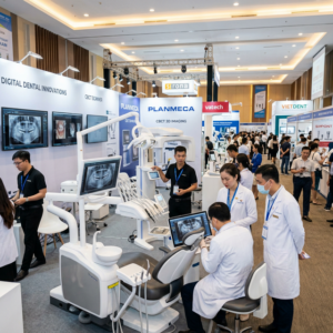 Triển lãm thiết bị nha khoa với các gian hàng công nghệ hiện đại
